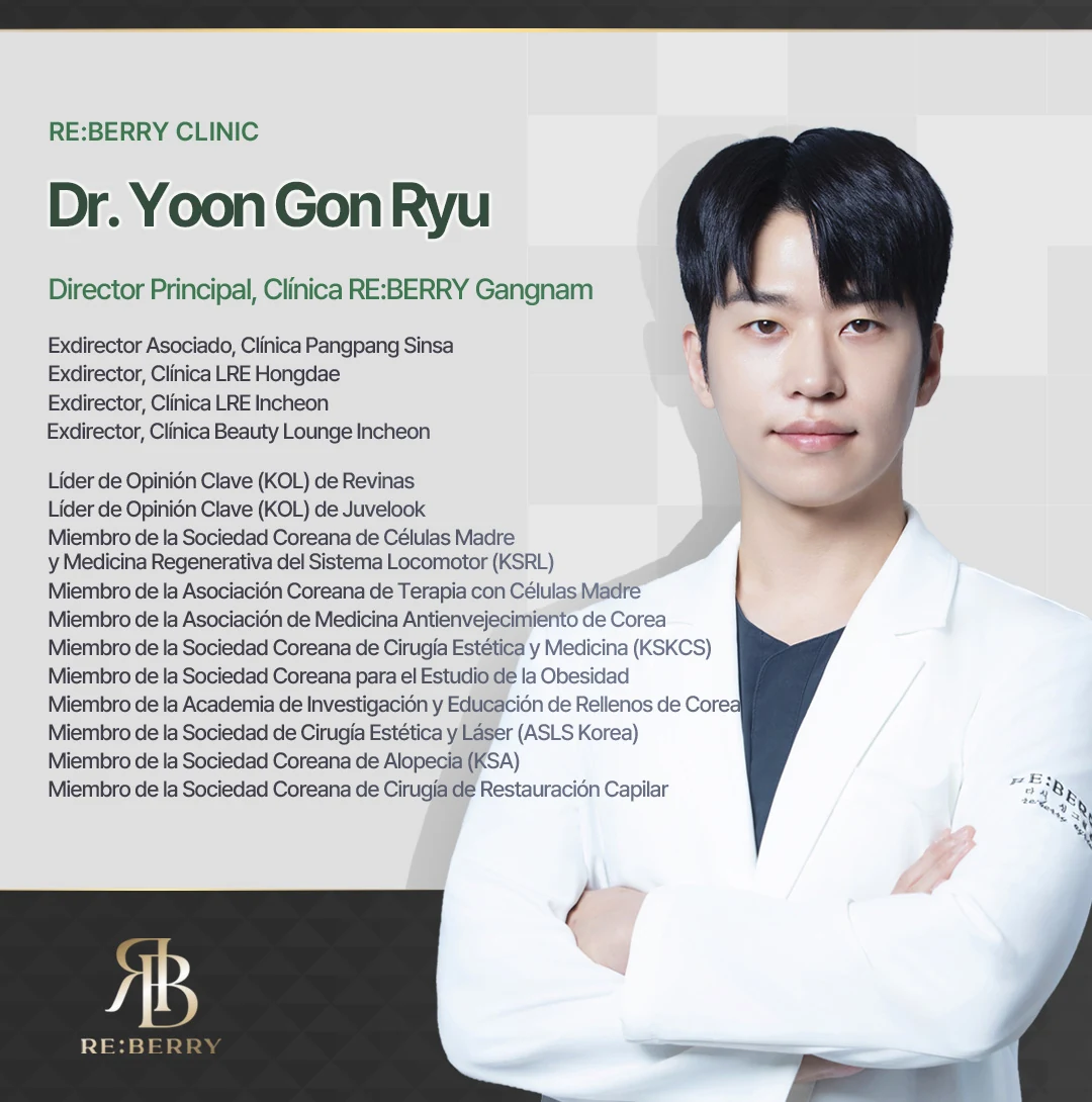 Dr. Yoon-Gon Ryu — Director Médico en RE:BERRY Clinic Gangnam, KOL de Revinas y Juvelook, especialista en medicina estética coreana