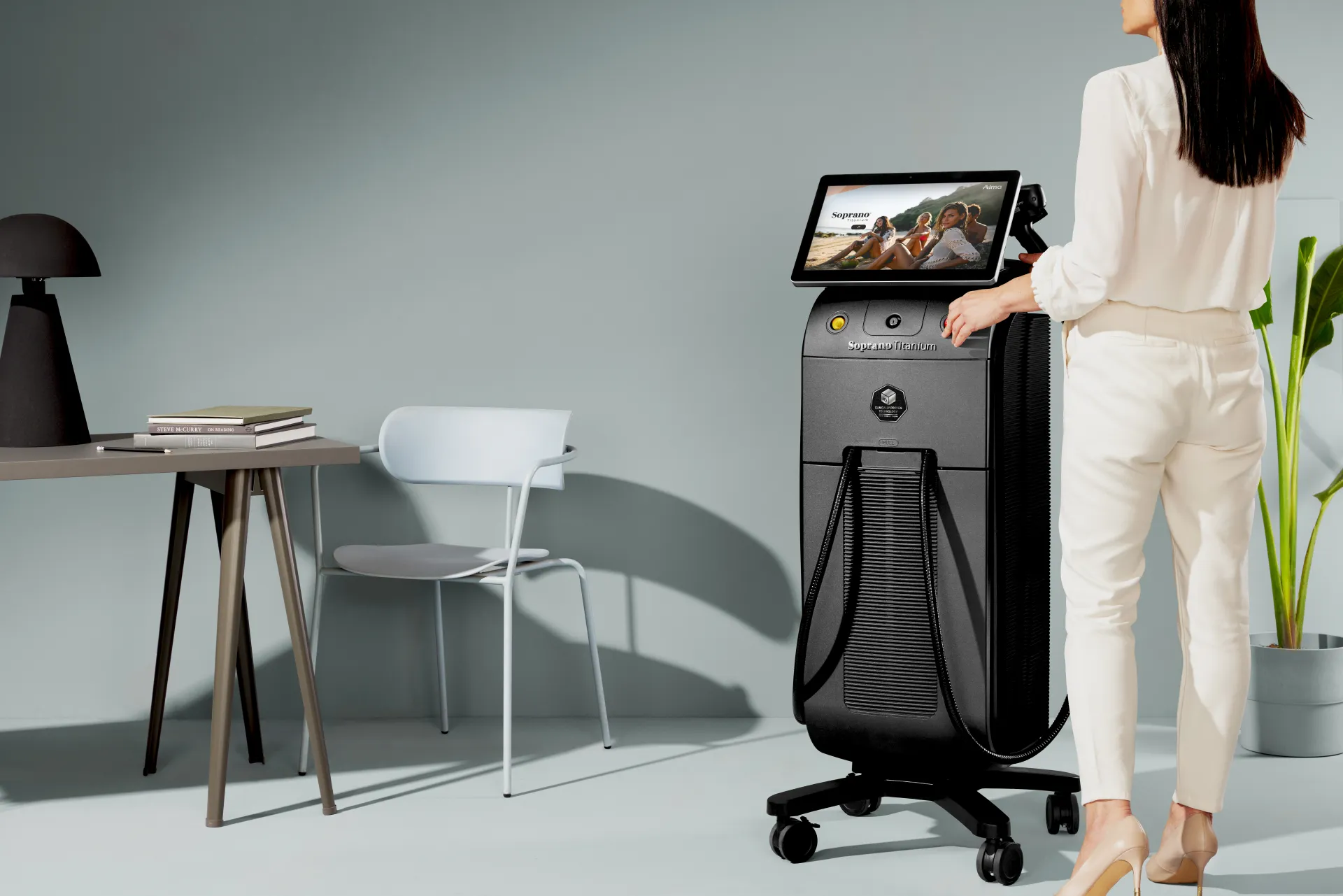 Soprano Titanium hair removal system at RE:BERRY Incheon Airport clinic showing In-Motion technology