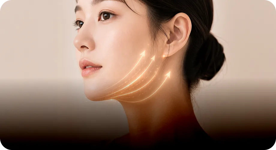 얼굴 윤곽 타이트닝