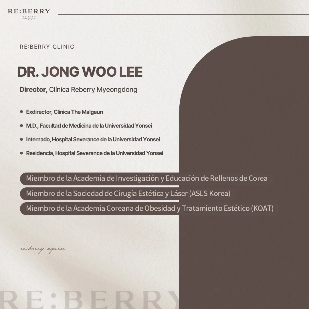 Dr. Jong-Woo Lee, Director, Clínica RE:BERRY Myeongdong