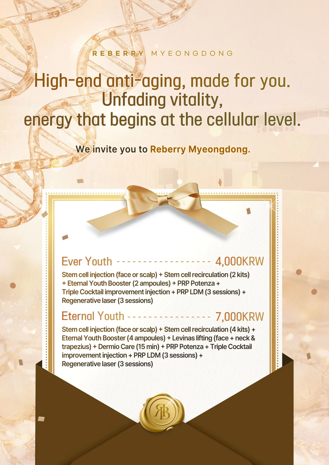 RE:BERRY Myeongdong Stem Cell Booster continuation — autologous blood therapy anti-aging program